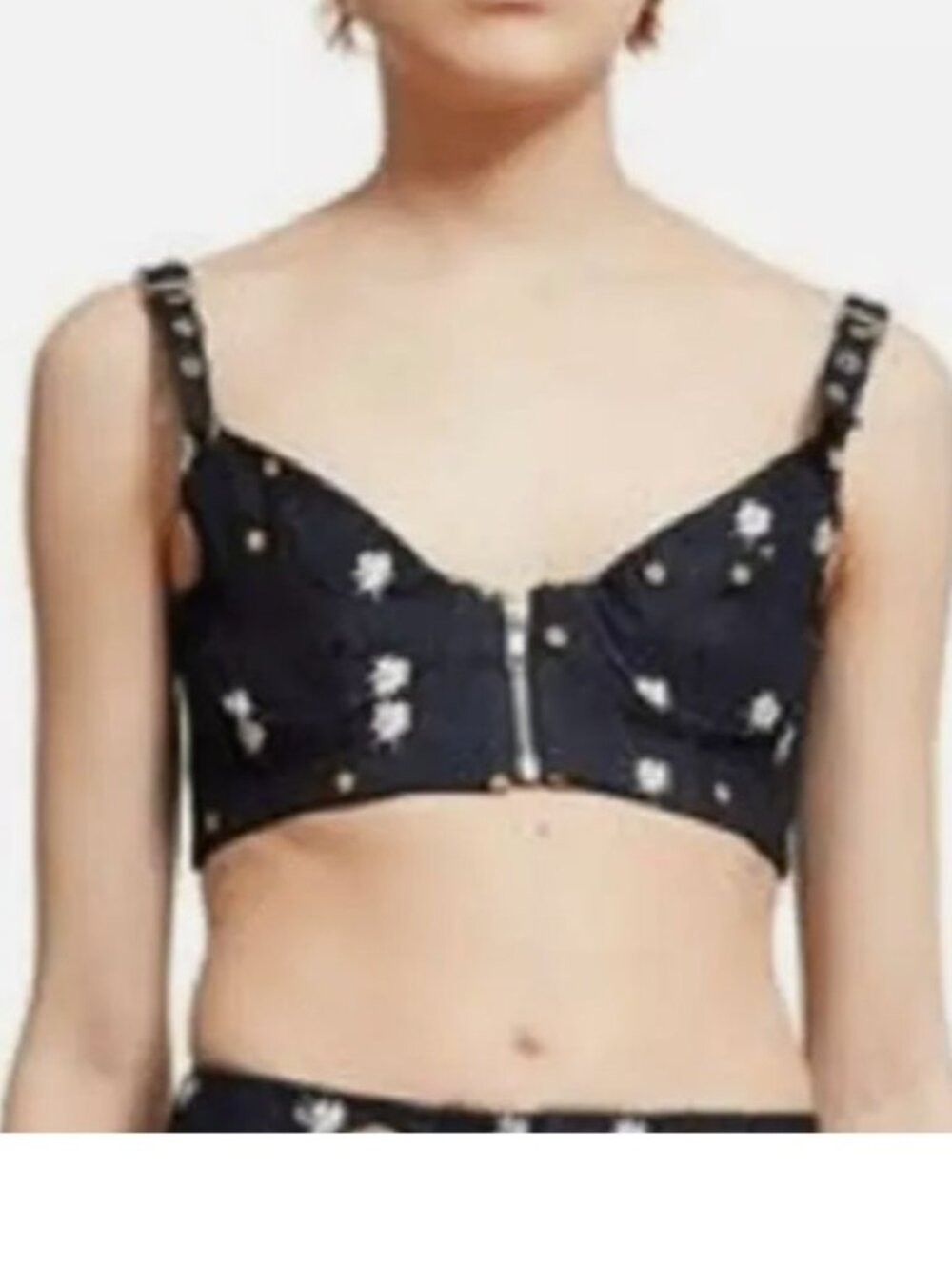 Miaou Opening Ceremony Embroidered Dylan Bra Top NWOT - Size L